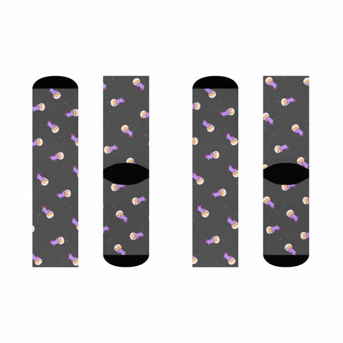 Astronaut Dog in Space Fun Socks